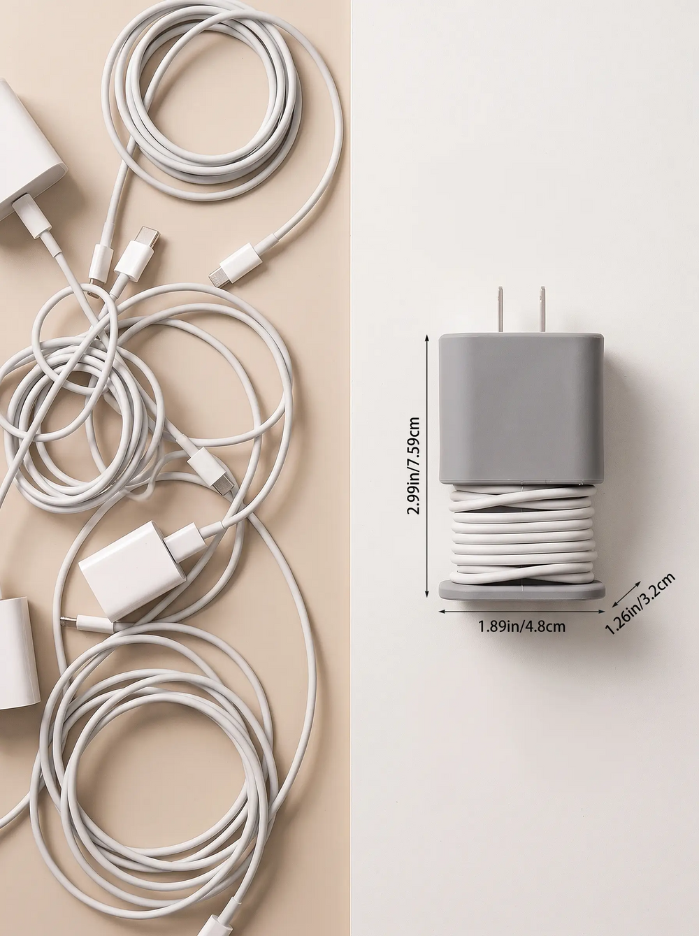 CableWrap - Funda de silicona organizadora para cargador de móvil